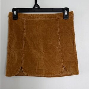 Harvest Gold Velvety Mini Skirt